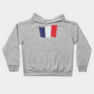 Flag Of France / Tricolour (Scribble) Kids Hoodie